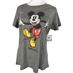 Mickey Mouse grey graphic Tee. Ladies medium. solid grey back. soft and comfy.